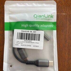 QianLink USC-C to 3.5mm female adapter - 2 pack